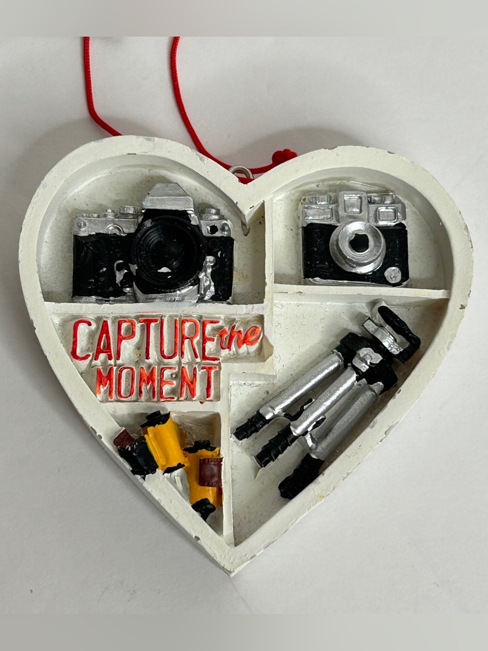Camera Photography Christmas Ornaments Tripod Heart Capture the Moment